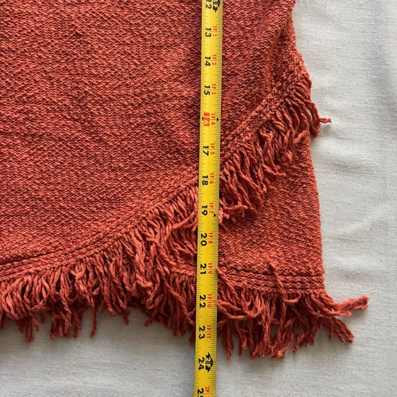 Anthropologie, Akemi + Kin Fringed Sweater Tank, Rust, Knit Top, S | Boho - Picture 6 of 7